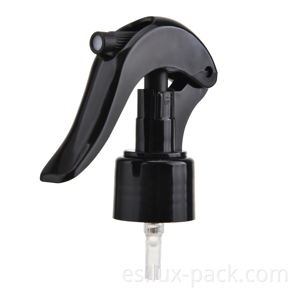 Factura 20/22/28/410 100 ml cabezal de bomba de plástico doméstico mini gatillo spray negro para botella
